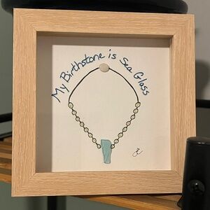 Hand Crafted sea Glass Shadow Box